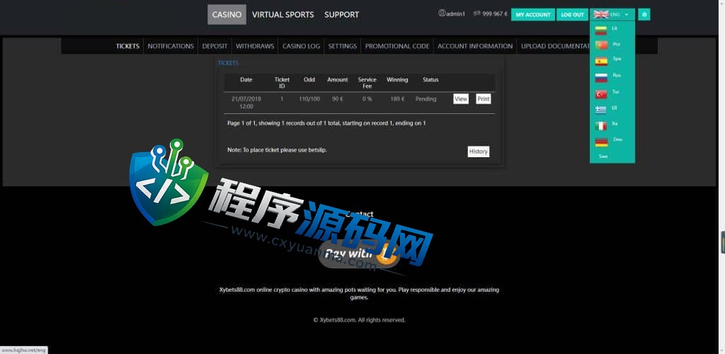 海外電子游戲源码/八国语言46种游戏/完整风险控制/竞猜下注游戏