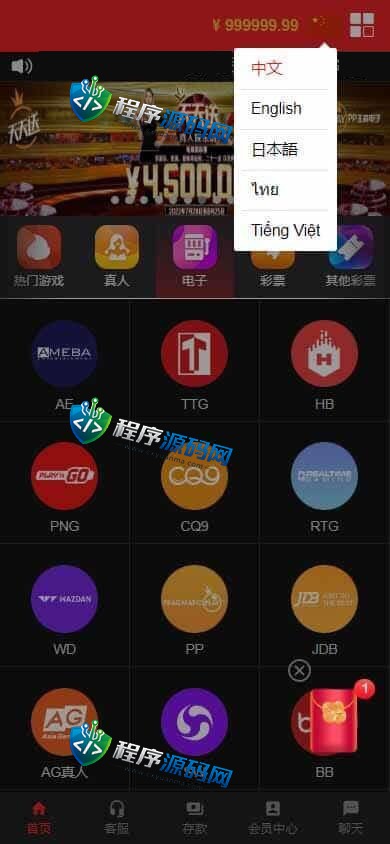 天成综合盘包网源码/多种私彩可控/体育真人棋牌电竞彩票电子/原生APP/多种代币充值接口