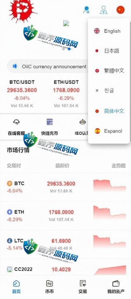 区块链BiFinance交易所源码/六国语言/游客登录试玩/币币秒合约系统