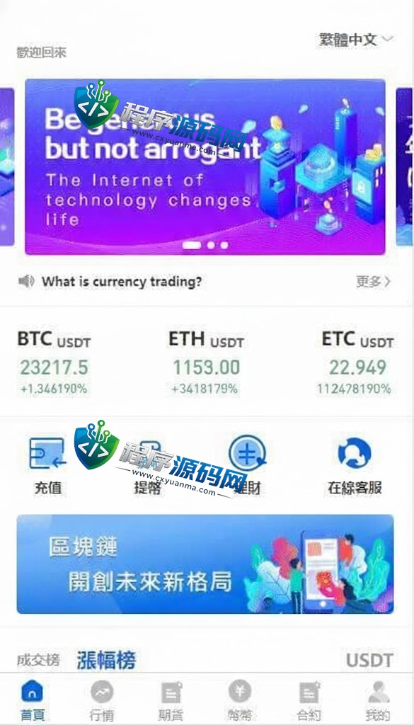 区块链Bitstamp交易所源码/四国语言/期货交易/vue币币秒合约交易系统