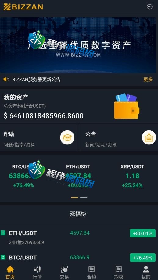 多语言BIZZAN币严交易所源码/多语言交易所系统/币币交易永续合约期权/OTC交易