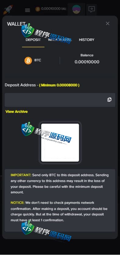 Crash海外爆点游戏源码/竞猜下注游戏/带聊天室/机器人/BTC充值