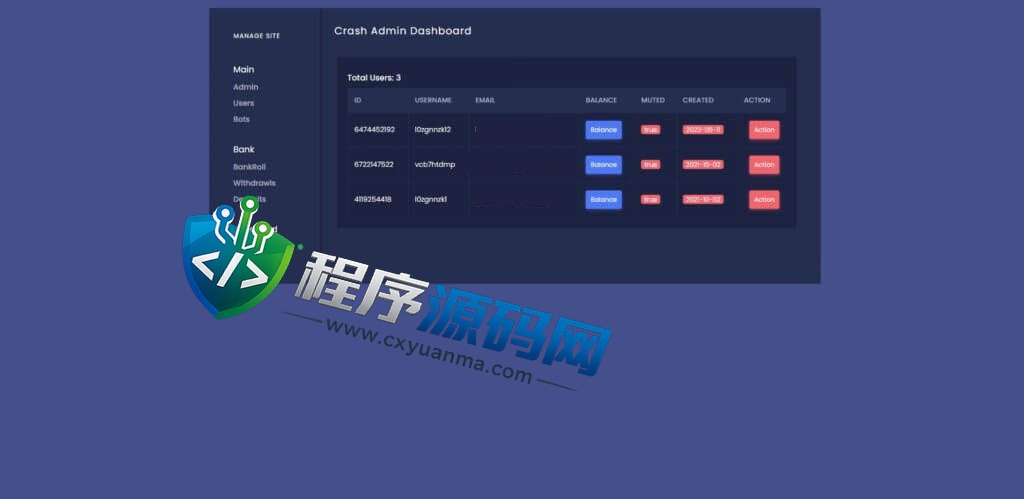 Crash海外爆点游戏源码/竞猜下注游戏/带聊天室/机器人/BTC充值