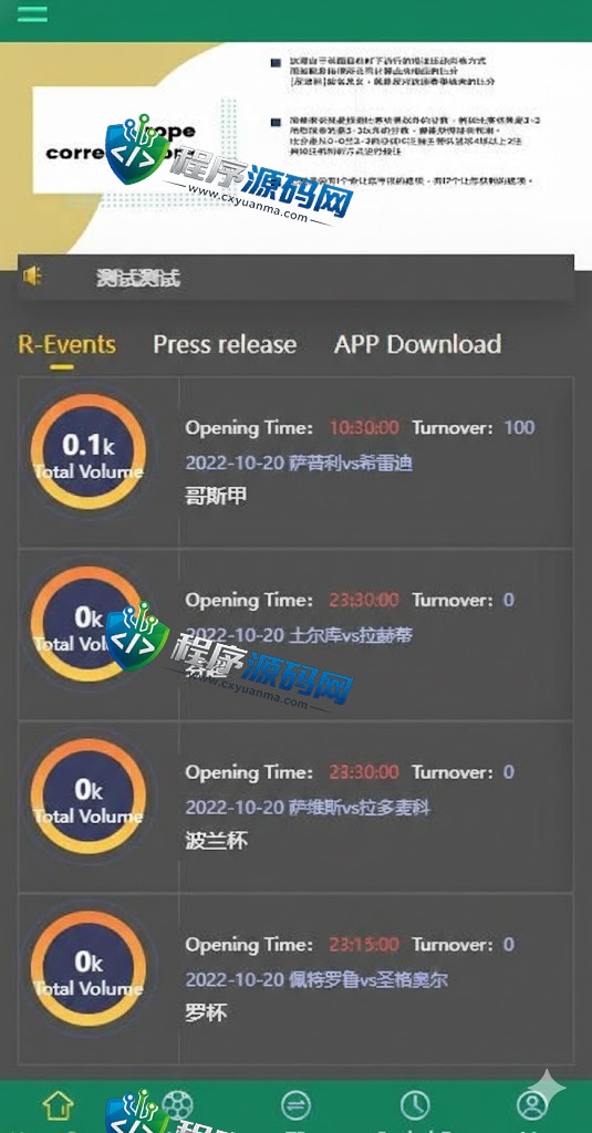 Ecsteam多语言TG淘金网反波胆源码/海外球盘系统/足球比赛下注