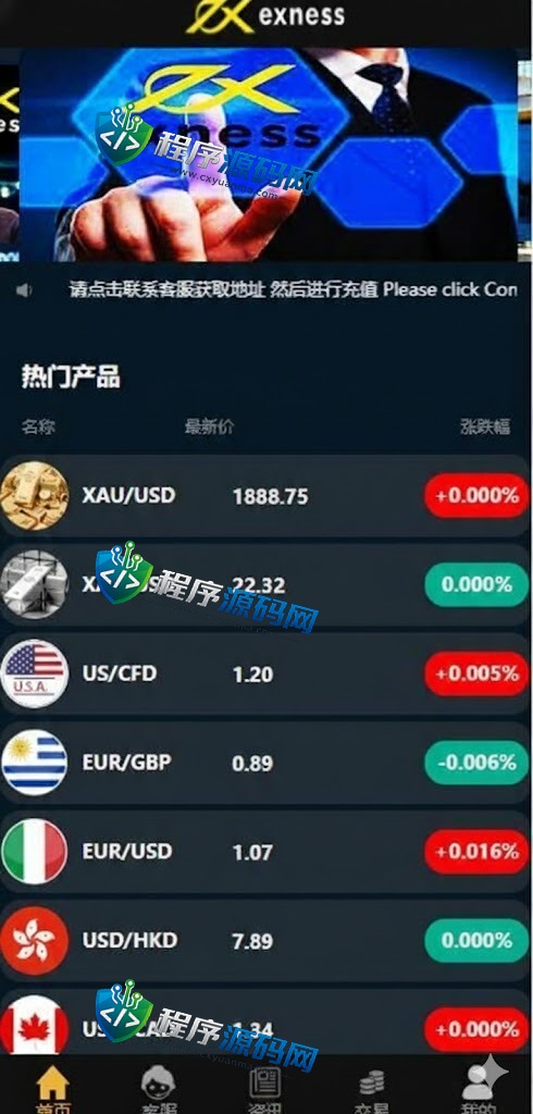 Exness微盘源码/微交易系统/外汇期货虚拟币微盘源码