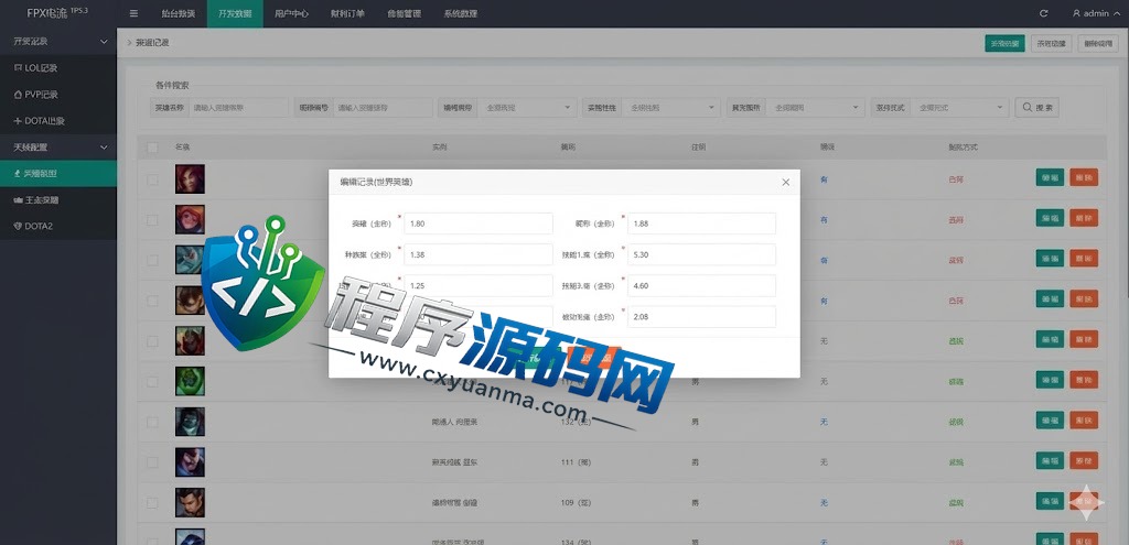 FPX电竞赛事盘源码/电竞赛事投注竞猜系统/lol英雄联盟/王者荣耀/Dota游戏下注