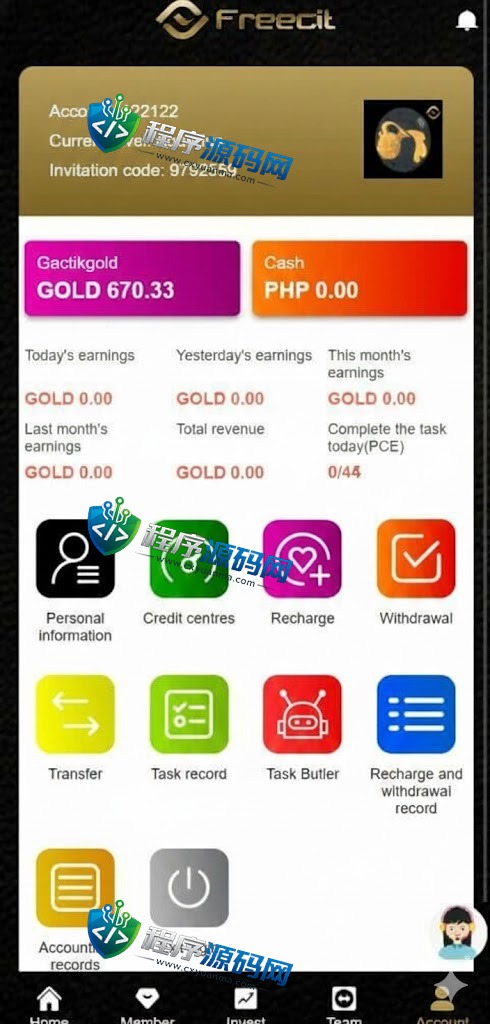 Freecit海外版任务点赞源码/TIKTOK脸书任务平台/金币兑换系统/前端VUE源码