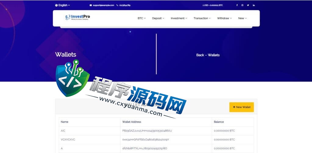 多语言海外版InvestPro投资理财源码/投资分红系统/虚拟币投注系统