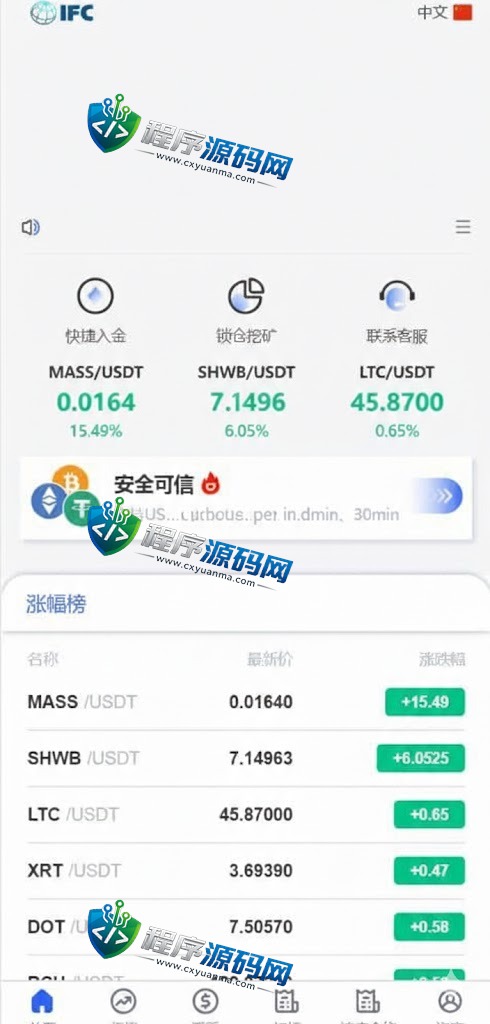 多语言Pionex交易所源码/锁仓挖矿/新版UI币币秒合约交易所