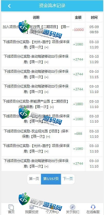 中国双维影视投资源码/理财众筹系统/余额宝分红/积分商城