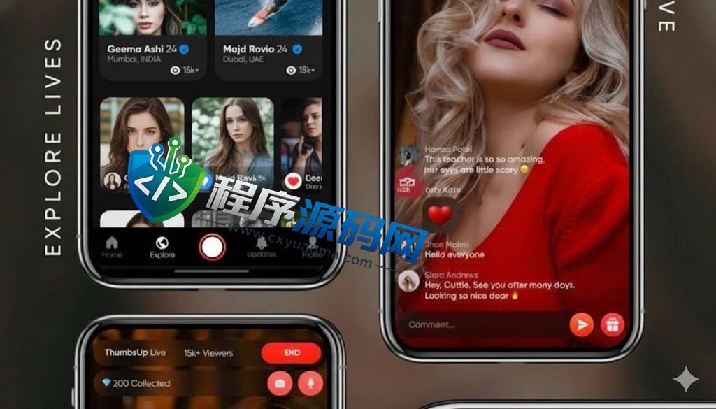 仿海外TikTok抖音APP源码/ThumbsUp短视频直播APP源码/抖音短视频源码