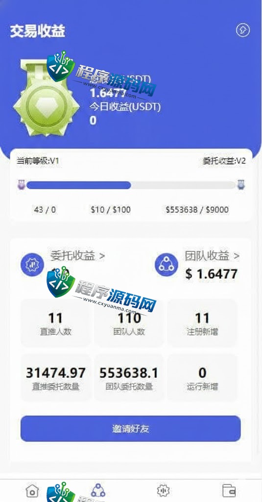 TVCBOT量化机器人源码/区块链投资系统/量化交易源码/前端uinapp