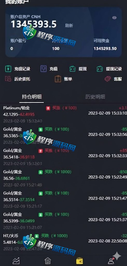 周大生微交易源码/贵金属交易平台/uinapp定制版微盘系统
