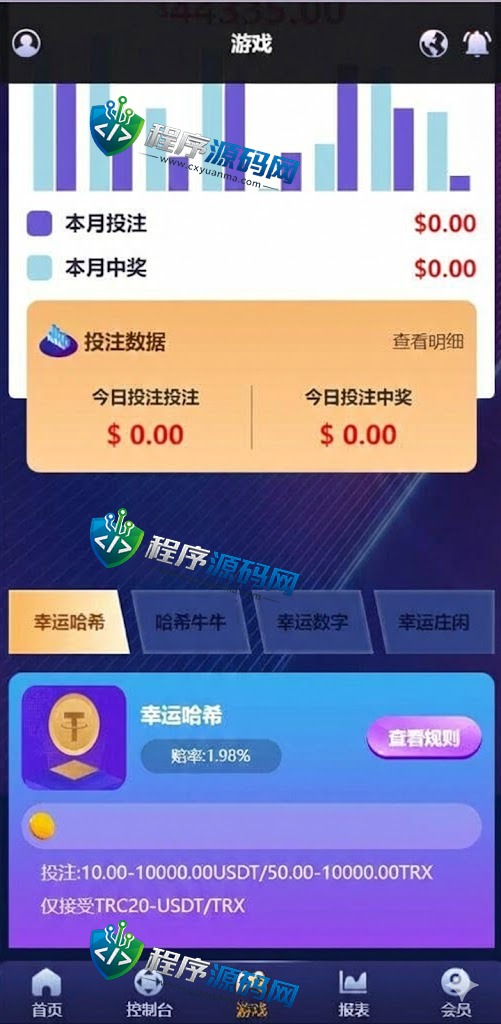 多语言大赢家哈希竞彩源码/usdt兑换/区块链哈希值游戏/前端html版